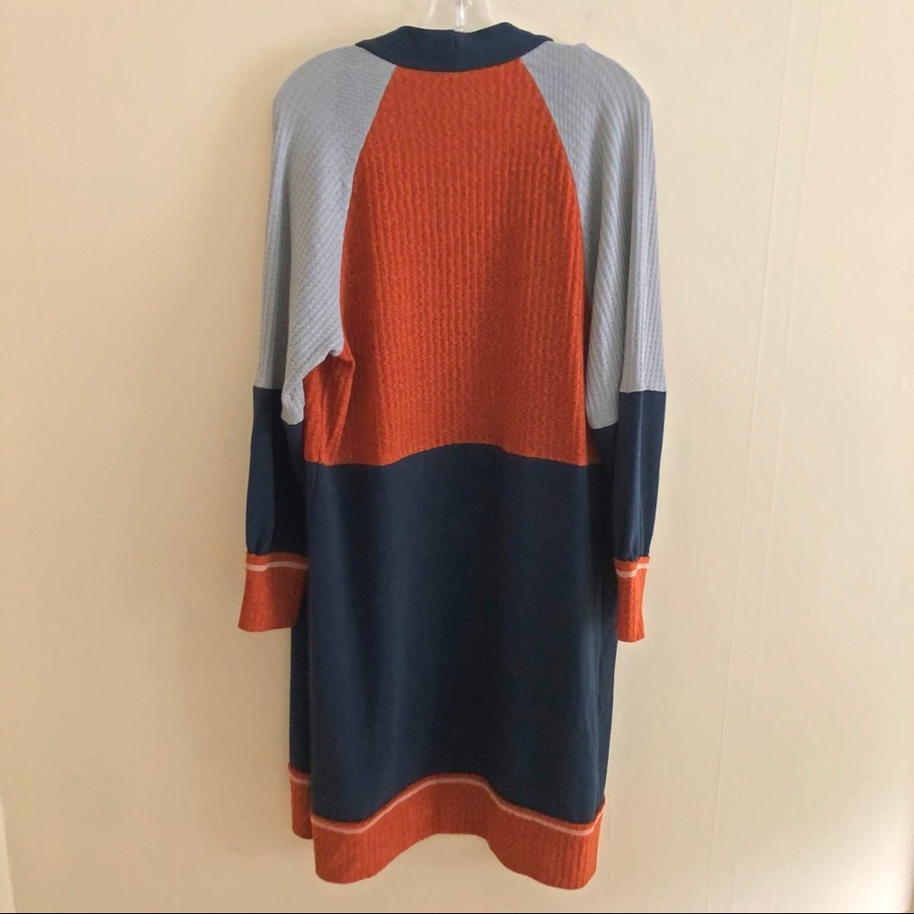 FREE AS A BIRD navy color block duster cardigan - Picture 9 of 12